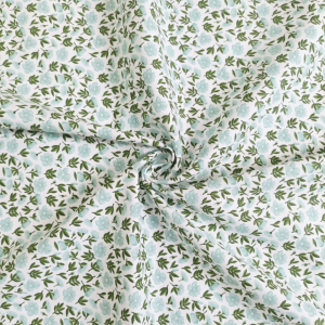 Corte de tecido tricoline floral verde estampado 50X70cm MOD-02