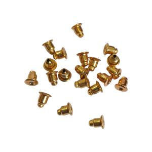 Tarraxa bala 5mm dourada para brincos 20 unidades