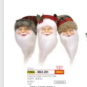 CARINHA NOEL GORRINHO MIX 20CM