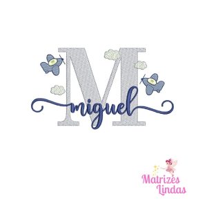 Matriz de Bordado – Nome Miguel 09