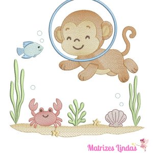 Matriz de Bordado – Macaquinho Fundo do Mar