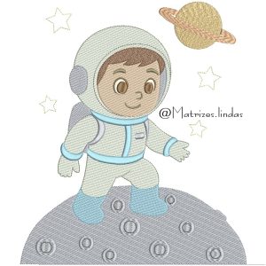 Matriz de Bordado – Menino Astronauta na Lua