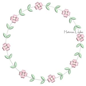 Matriz de Bordado – Moldura com Flores