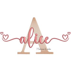 Matriz de Bordado – Nome Alice Sobreposto