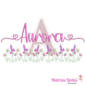 Matriz de Bordado – Nome Aurora 23