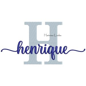 Matriz de Bordado – Nome Henrique Sobreposto
