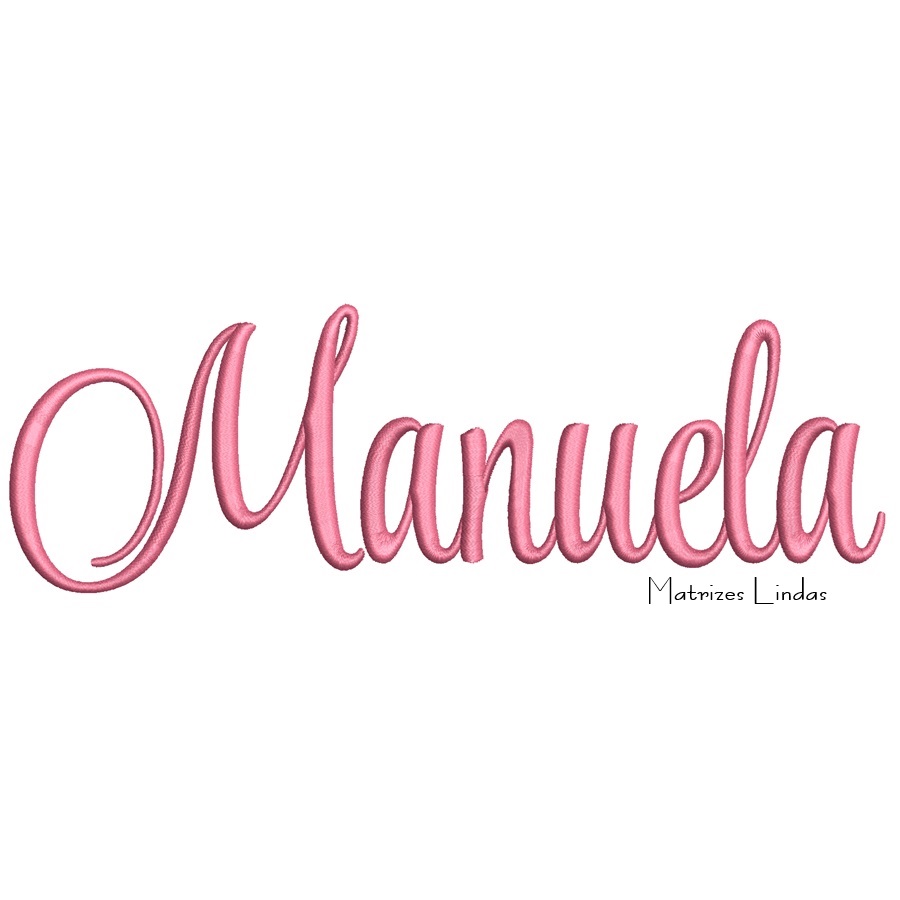 Matriz de Bordado – Nome Manuela Letra Cursiva