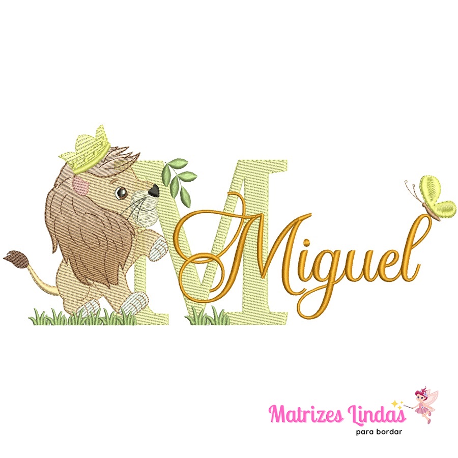 Matriz de Bordado – Nome Miguel 07