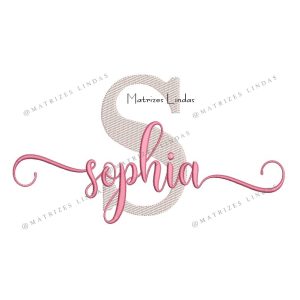 Matriz de Bordado – Nome Sophia Sobreposto