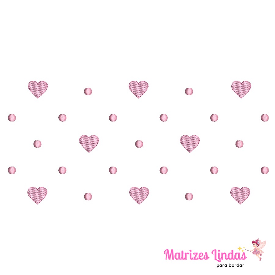 Matriz de Bordado – Poá com Coração