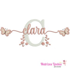 Matriz de Bordado – Nome Clara 03