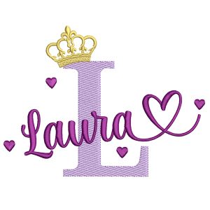 Matriz de bordado – Nome Laura 04