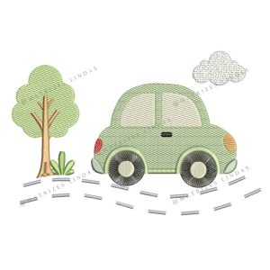 Matriz para Bordado – Carrinho na Estrada