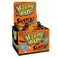 CHICLE HAPPY BOL SUSTOO T-FRUTTI 24X140G