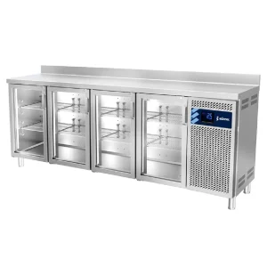 Bancada Refrigerada 4 Portas de Vidro Gastronorm 1/1 Edenox MPG-225 HC PC