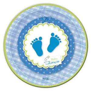 PRATO BABY SHOWER AZUL CHA DE BEBE 08 7899348513883