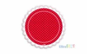 PRATO ULTRAFEST 18 C8 POA VERMELHO bolinha