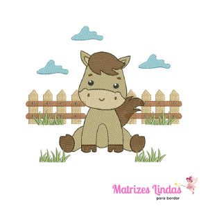 Matriz de Bordado – Cavalinho na Cerca