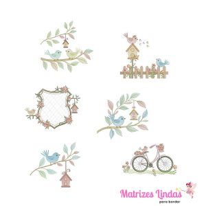 Matriz de Bordado – Coleção Jardim dos Passarinhos