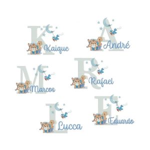 Matriz de Bordado – 120 Nomes Prontos Raposinha Menino