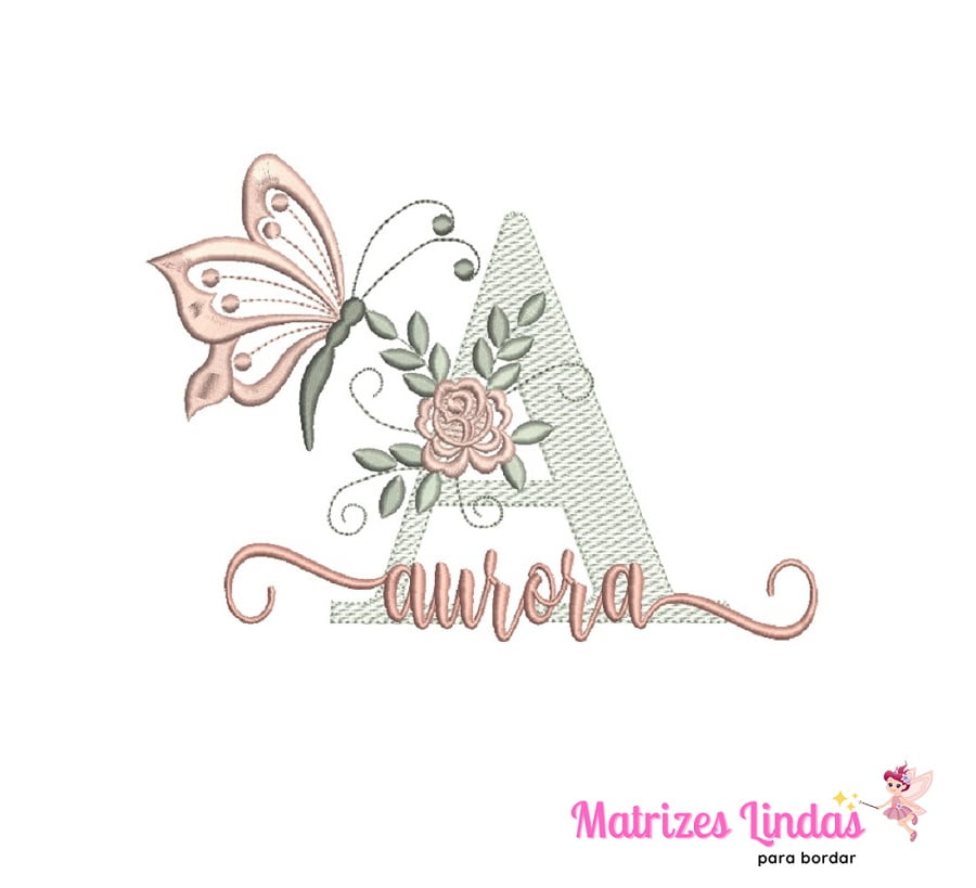Matriz de Bordado – Nome Aurora 04