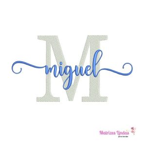 Matriz de Bordado – Nome Miguel 17